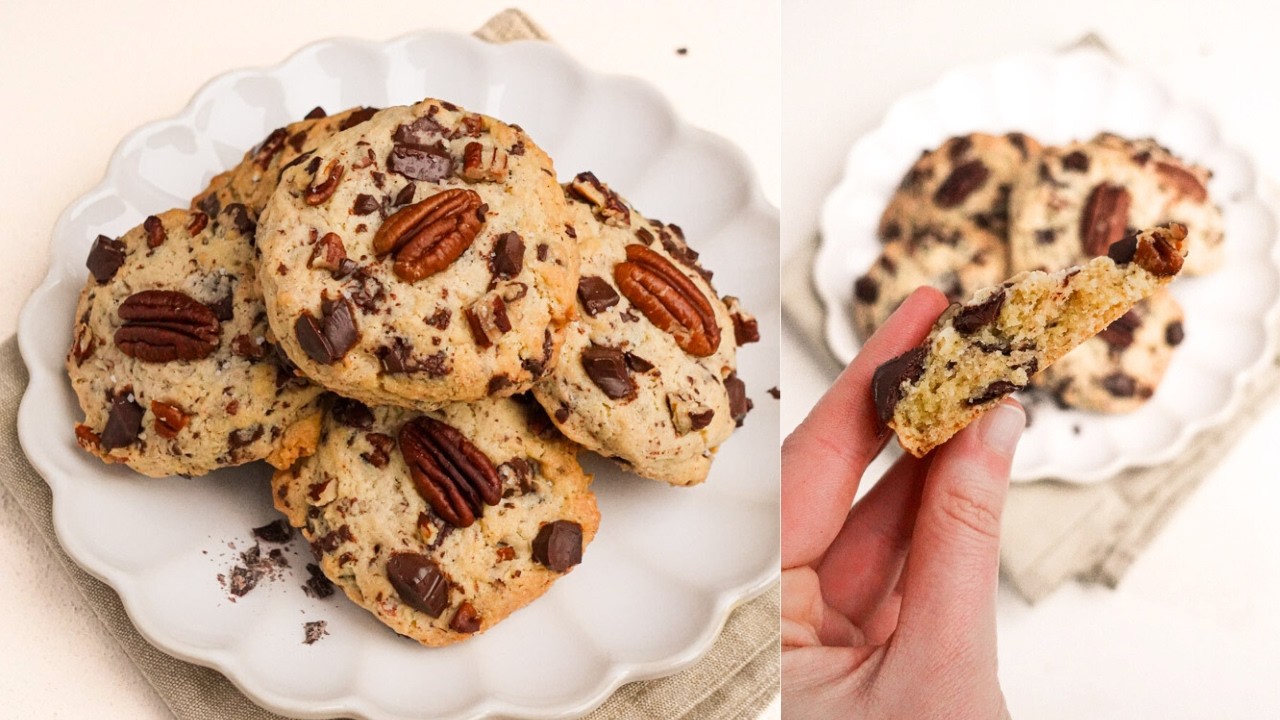 Cookies pépites de chocolat noir et noix de pécan