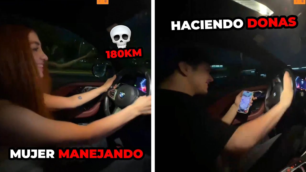 KASSANDRA MANEJA EL BMW DE PAN Y LUEGO LA RIZZEA HACIENDO DRIFTING