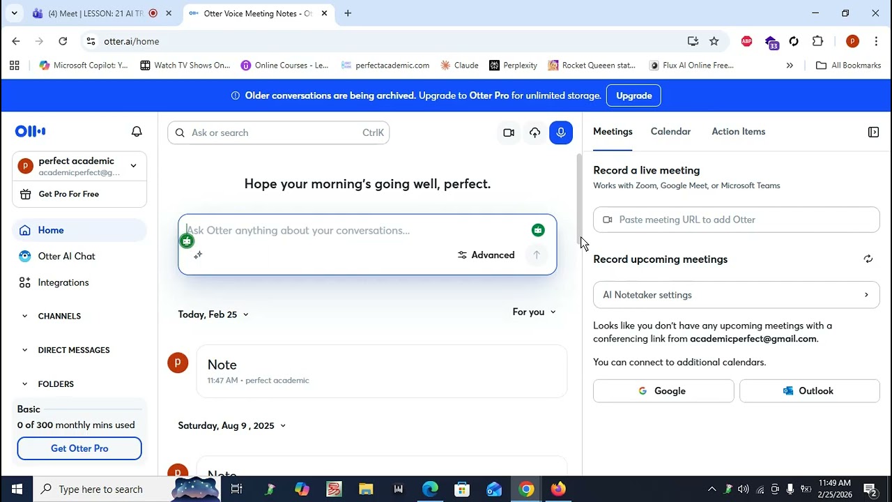LESSON 21 AI TRAINING   USING OTTER AI FOR VOICE NARATION AND TRANSCRIPTIONS