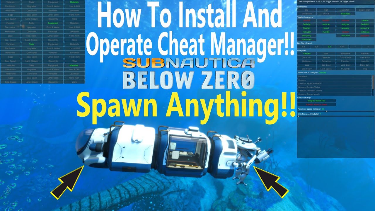 How To Install And Operate Cheat Manger! | Subnautica Below Zero! | #criminaljusticeyoutube