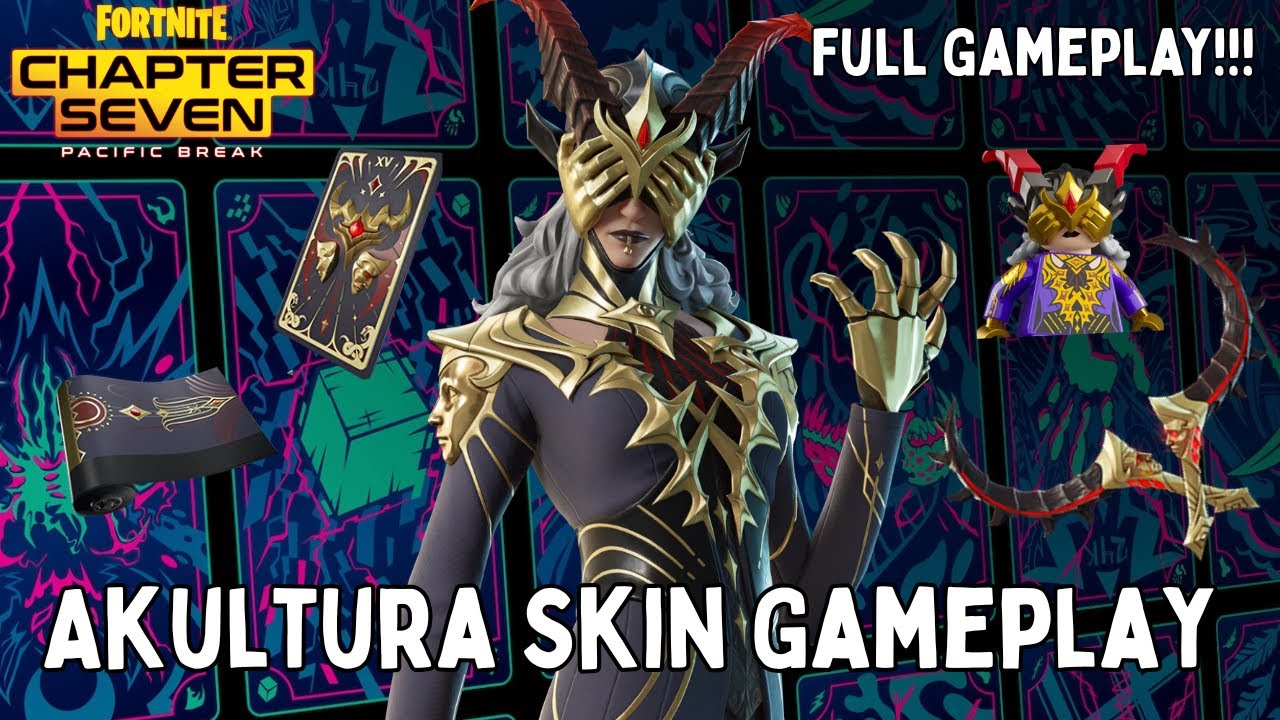 Akultura skin & cosmetics!!! (Full Gameplay) Fortnite Chapter 7 Season 1: Pacific Break