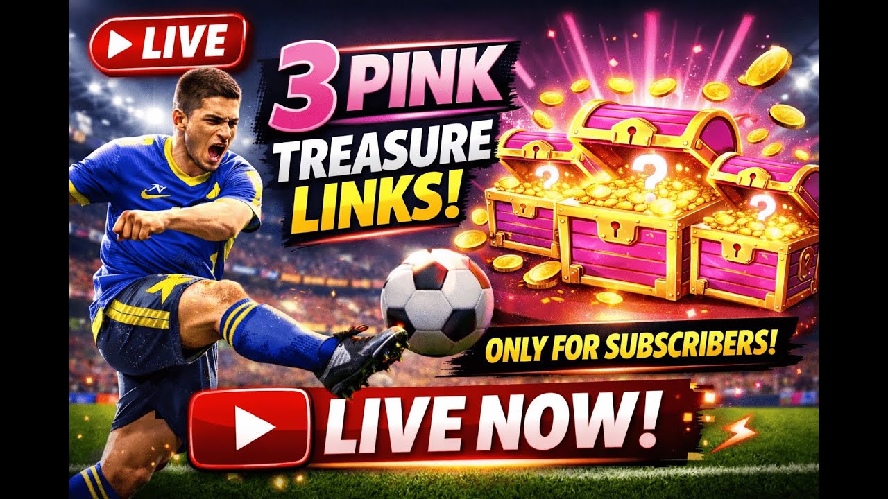 3 PINK TREASURE LINKS 💗 FREE | eFootball Mobile LIVE 🔥