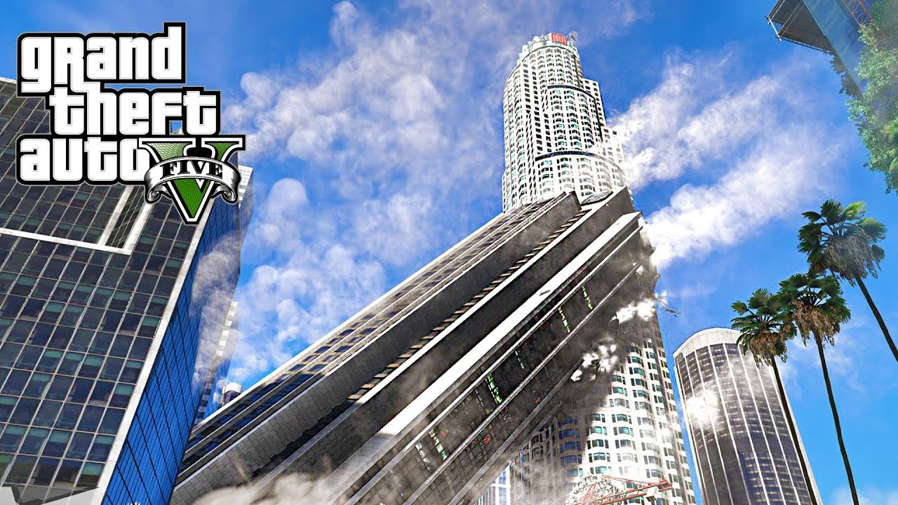 MEGA EARTHQUAKE DESTROYS LOS SANTOS - GTA 5 END OF LOS SANTOS EARTHQUAKE MOD