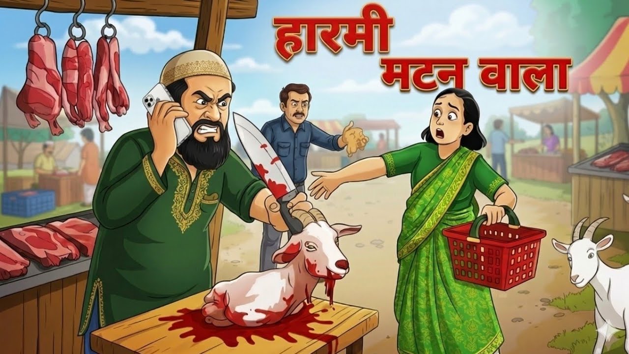 लालची मटन वाला की कहानी | Greedy Meat Seller Story | Hindi Moral Story 
