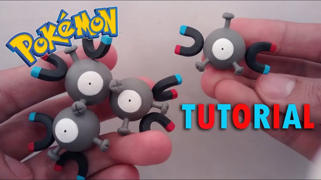 How to make Pokemon Magneton and Magnemite Polymer Clay Tutorial / Pokemon en Porcelana Fría