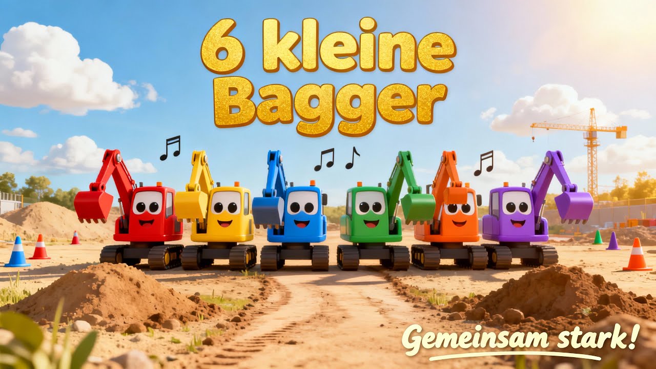 Kleine Bagger großes Abenteuer | Kinderlied zum Mitsingen