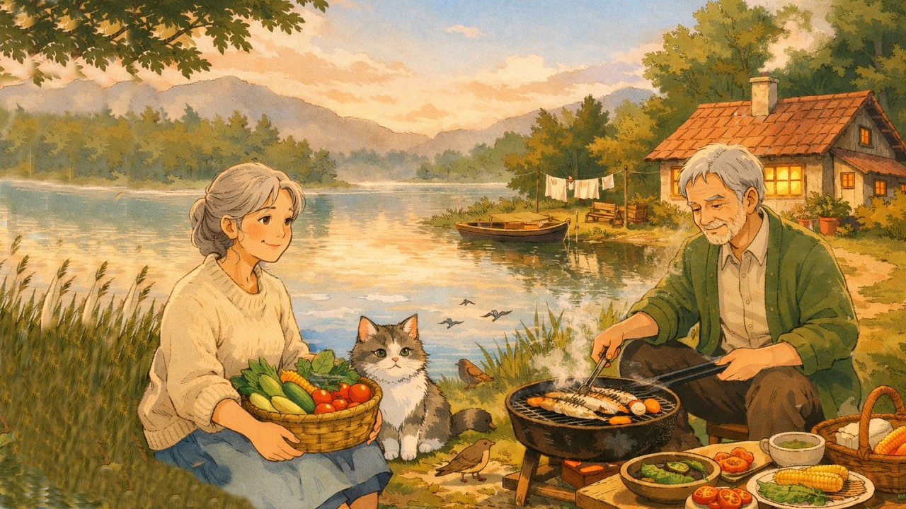 A Cozy Day in a Lakeside Country House| Ghibli-Inspired ASMR| Calm & Nostalgic Animation