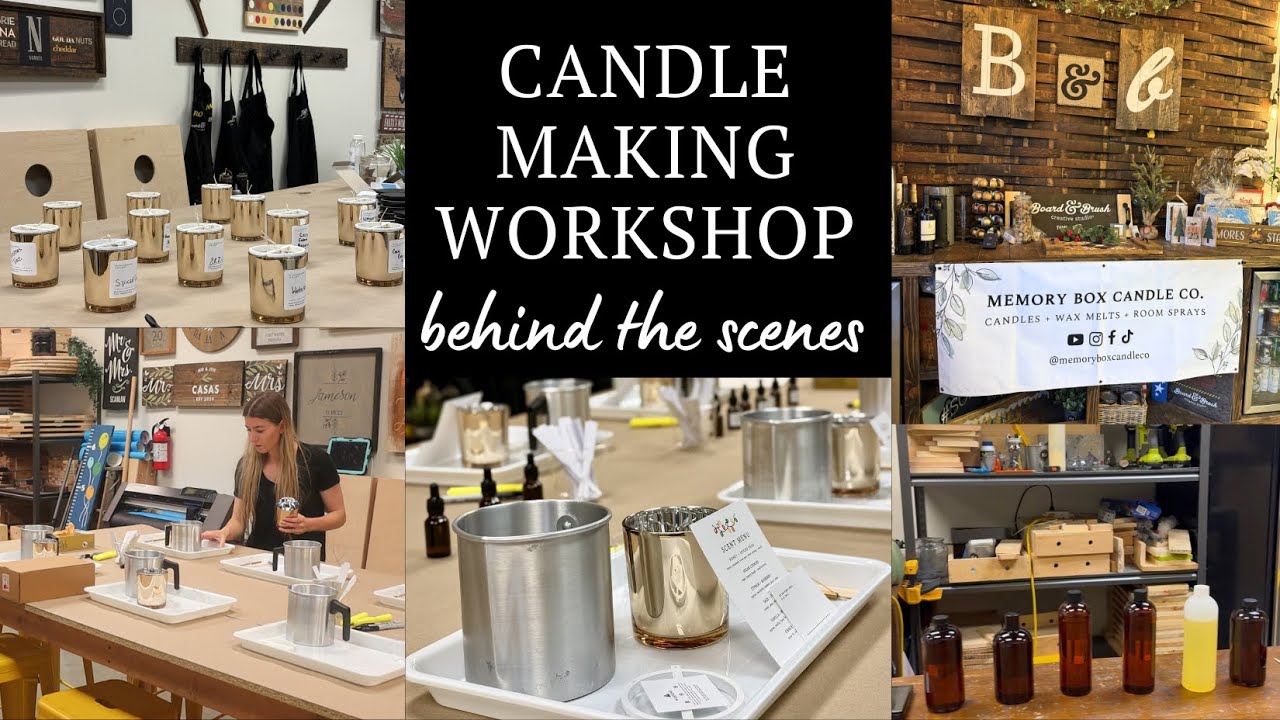 How I Run My Candle Making Workshops (watch me 30 minutes before class starts!)