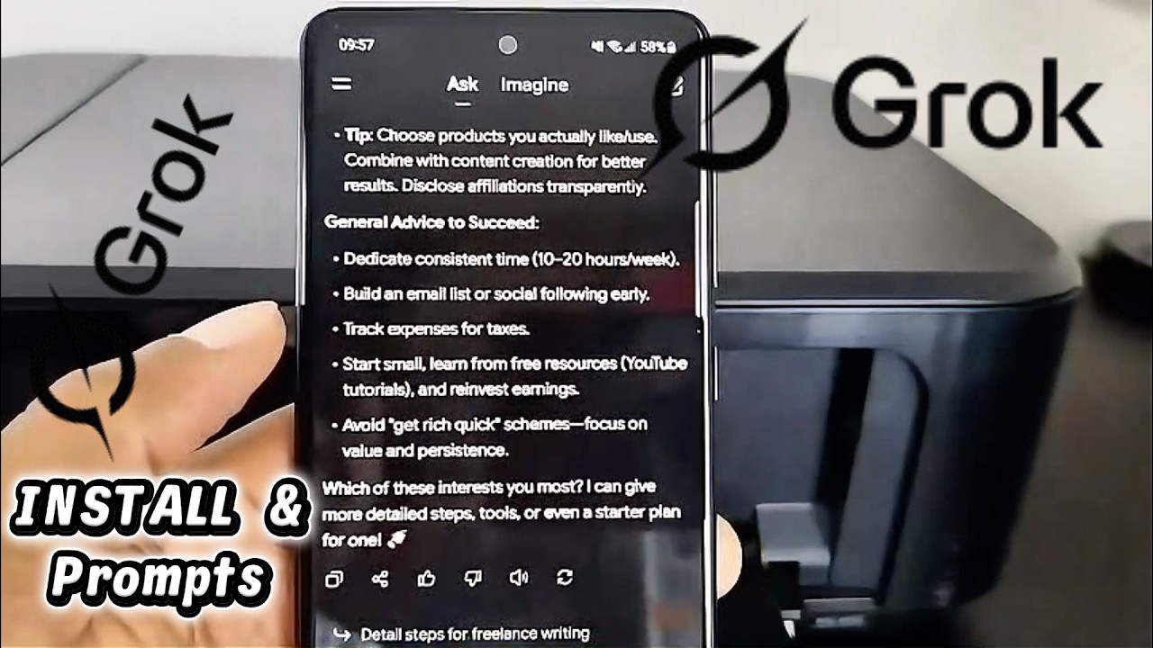 Приложение Grok для Android: как скачать, установить и получить 4 промпта для заработка