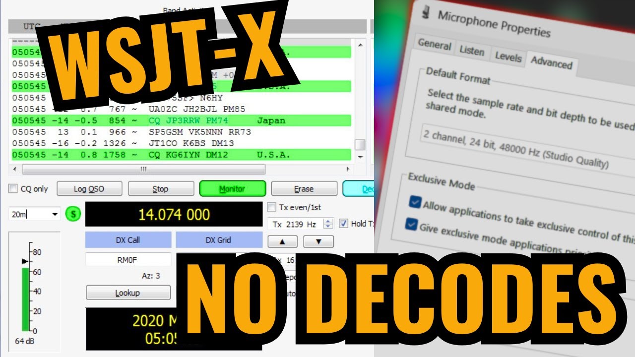 Почему качество расшифровки WSJT-X внезапно ухудшилось!