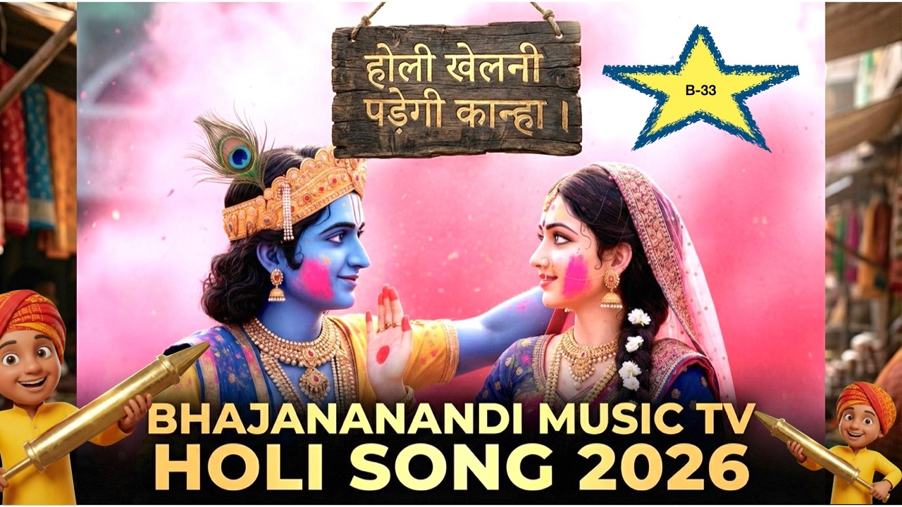होली खेलनी पड़ेगी कान्हा 😍 || Holi Special Song 2026 || Bhajananandi Music TV || B33 #Holi