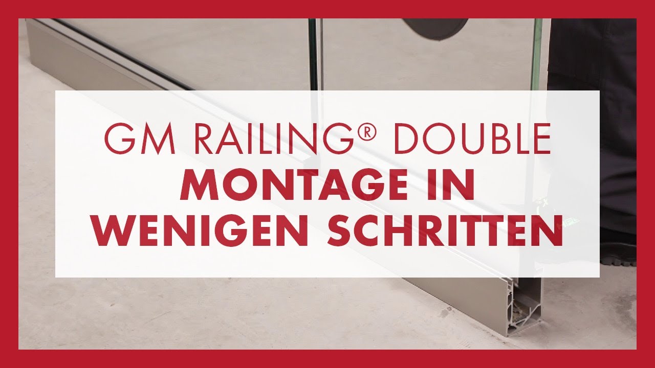 Montage in wenigen Minuten: GM RAILING® DOUBLE | Glas Marte Glasgeländer-System mit U-Profil