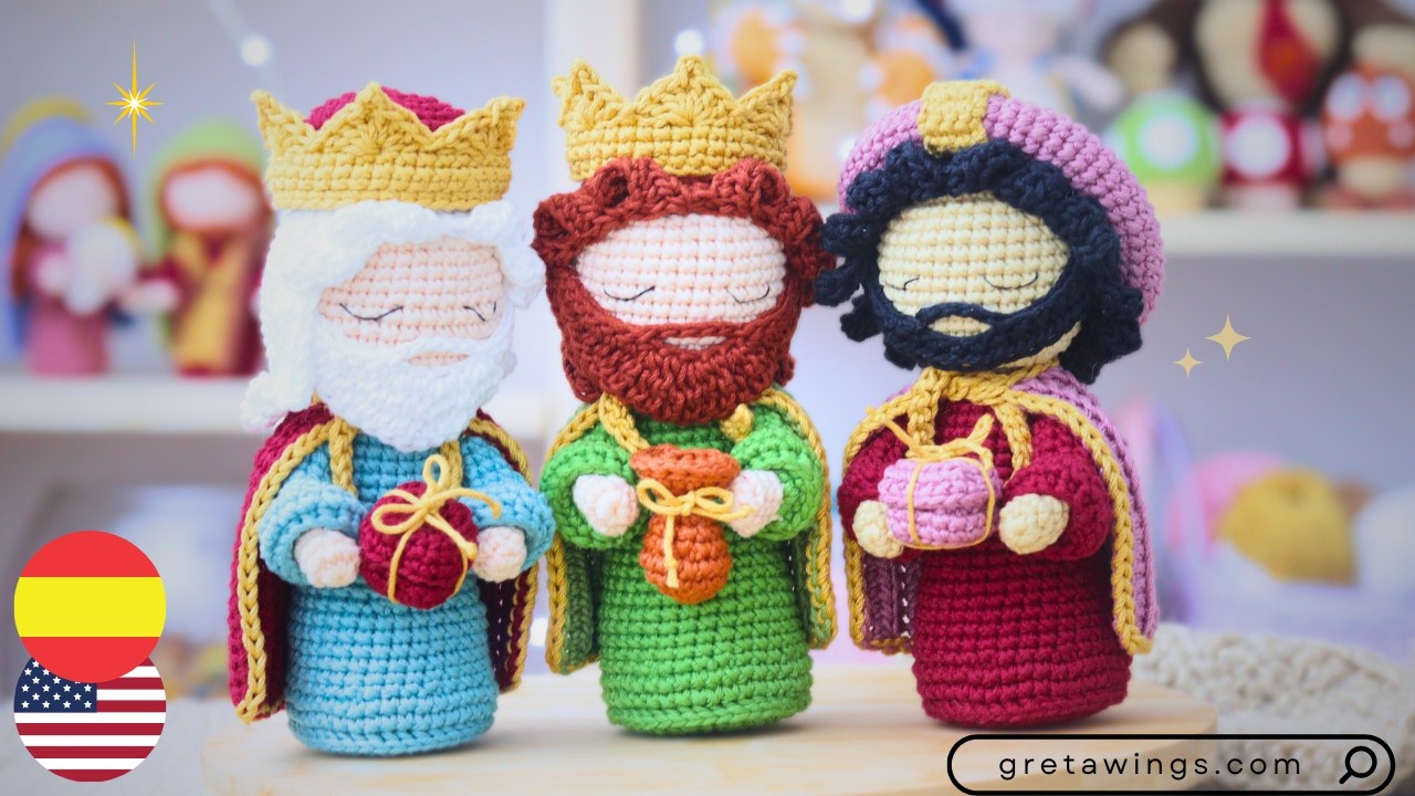 Cómo Tejer a Los Tres Reyes Magos a Crochet: Amigurumis Fáciles y Mágicos @gretawings