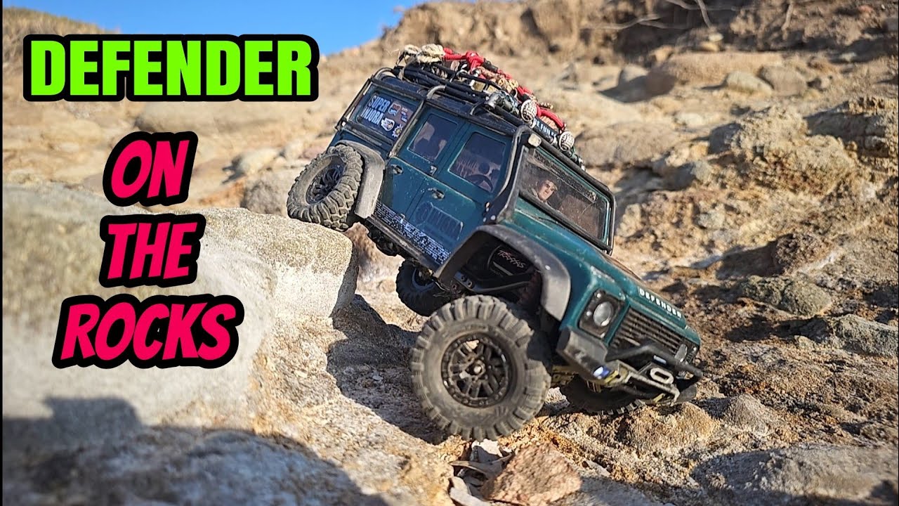 LAND ROVER DEFENDER ON THE ROCK ....TRAXXAS TRX4M RC SCALER ROCK CRAWLER