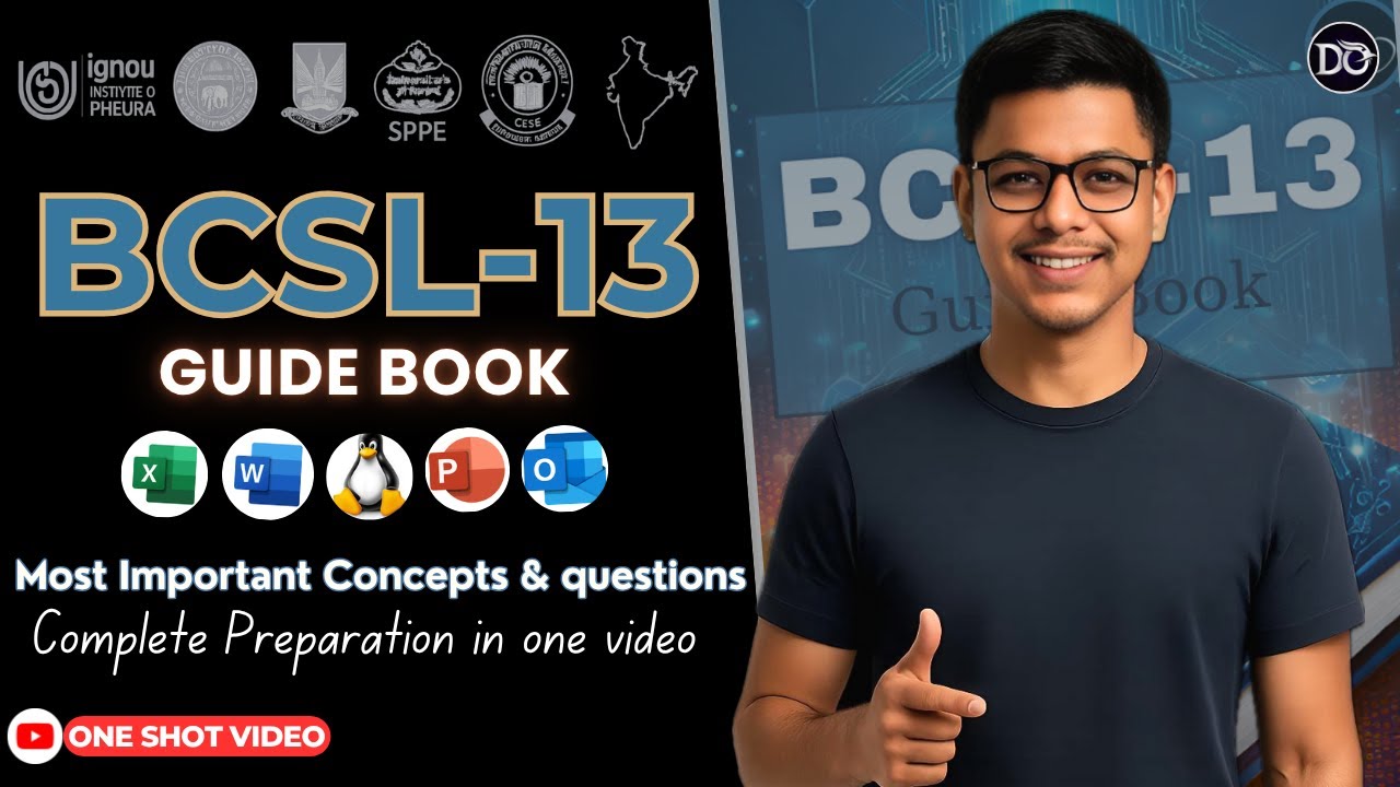 Complete BCSL-13 preparation | BCSL 013 Practical | #bca 1st semester Practical #ignou | One Shot