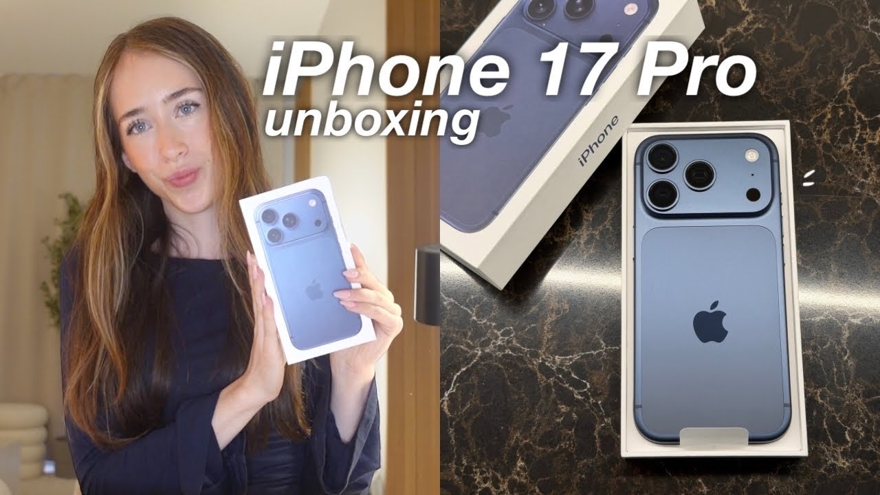 Эстетическая распаковка iPhone 17 Pro (Deep Blue) 🫐 | настройка, тест камеры и аксессуары