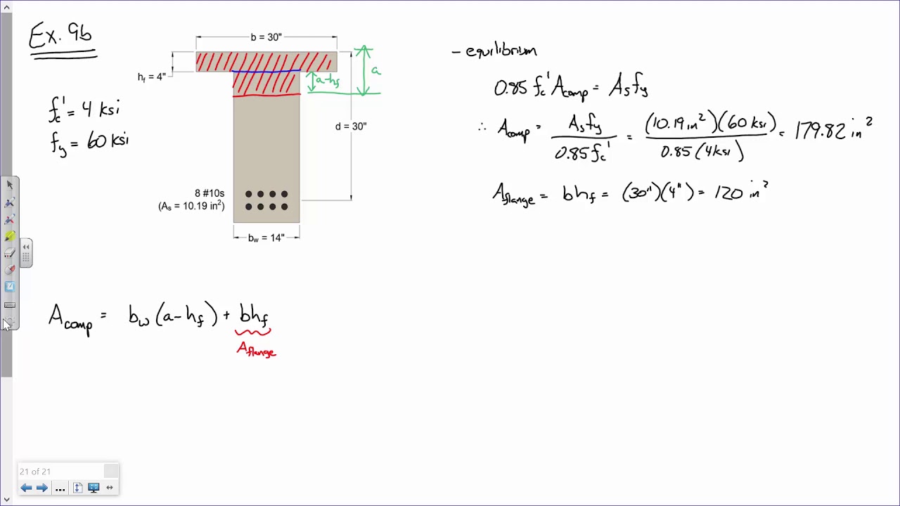 CE 413 Lecture 14:  True T-Beams (2018.02.19)