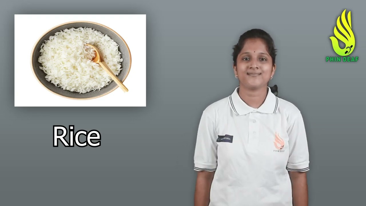 Rice in Indian Sign Language | ISL  By PHIN Deaf