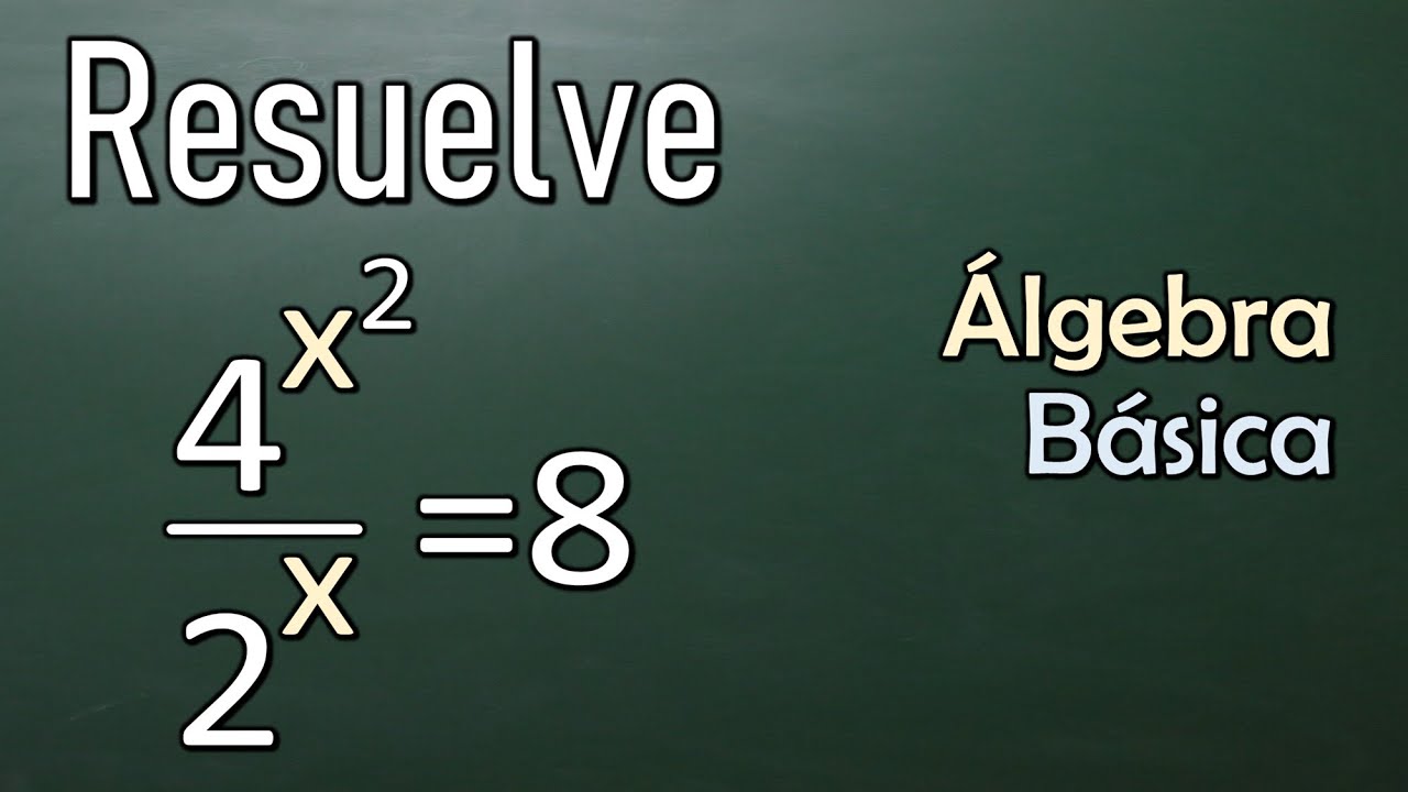 ECUACIÓN EXPONENCIAL CON FRACCIONES. Reto de álgebra