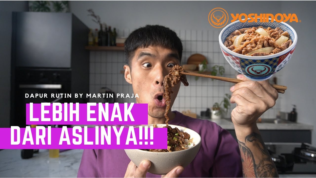 Menikmati Gyudon Beef Rice Bowl Jepang ala Yoshinoya | Dapur Rutin by Martin Praja