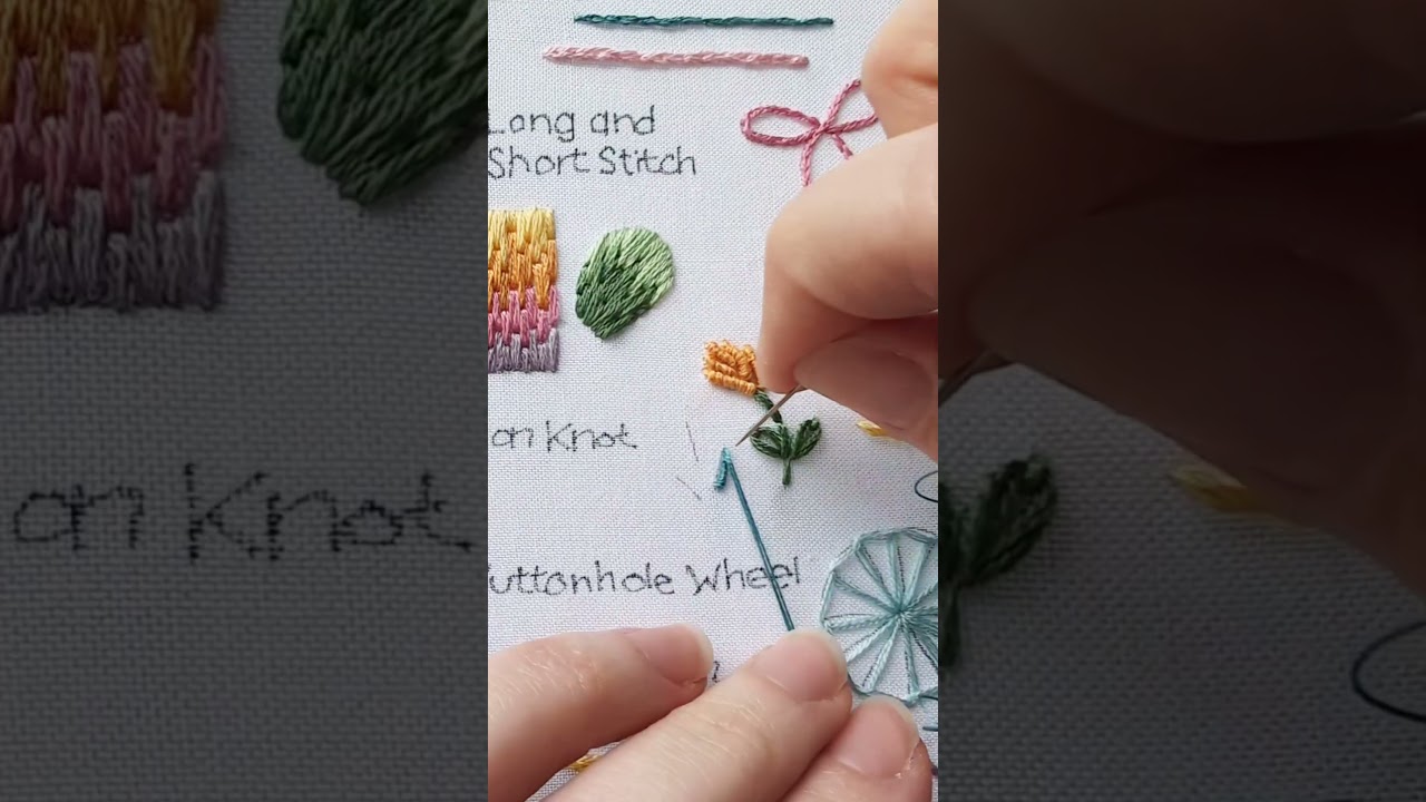 Embroidery techniques: Learn bullion knots with me!