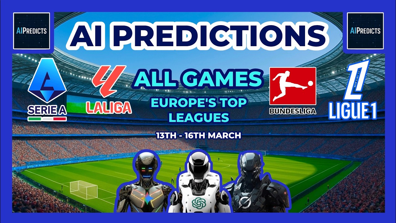 AI Predictions for ALL GAMES In La Liga, Serie A, Bundesliga & Ligue 1 - Grok v ChatGPT v Gemini
