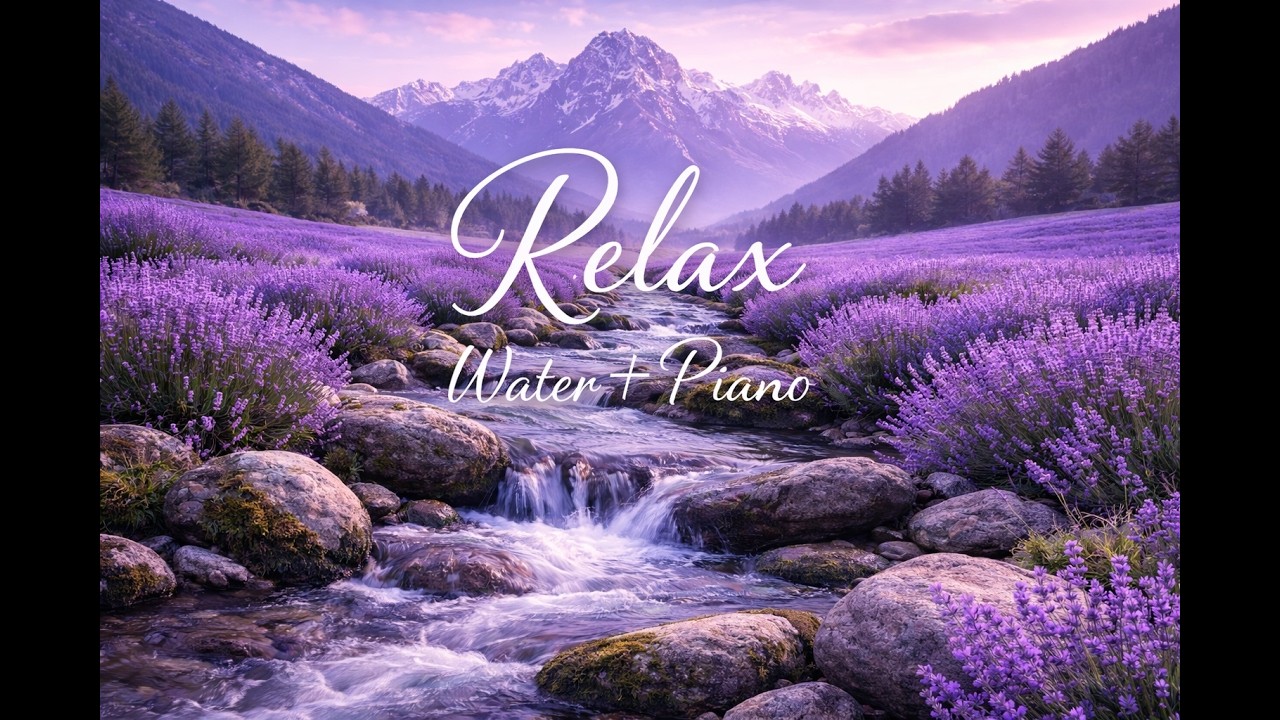 Deep Relaxation 🌿 Water Stream & Gentle Piano 🎹 Subscribe for More