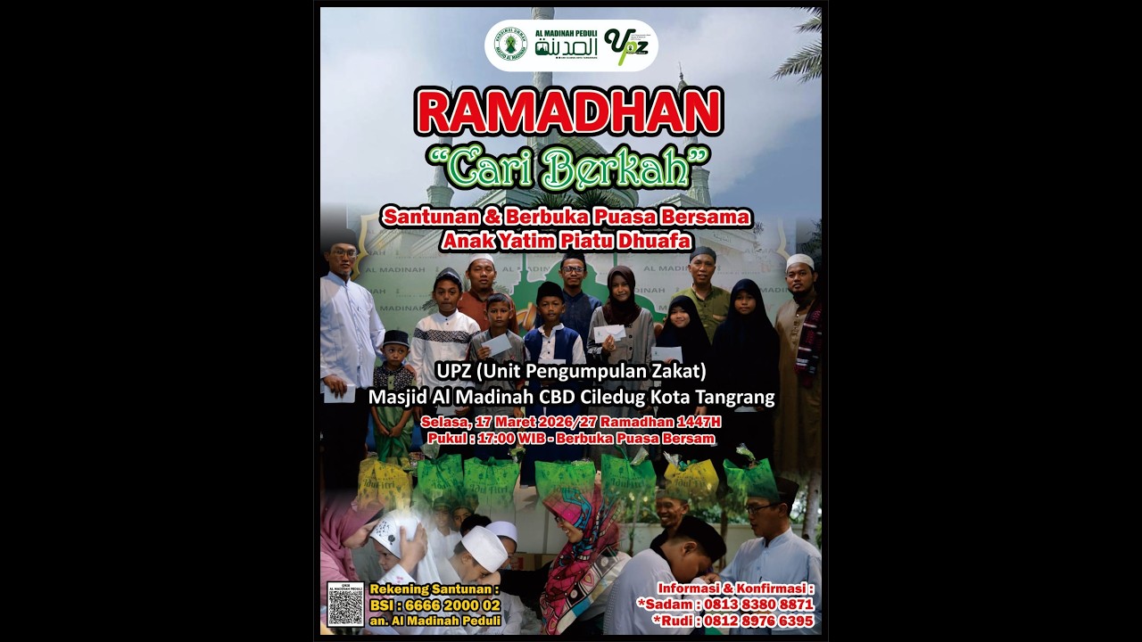 🔴[ LIVE ] Santunan Dhuafa & Berbuka Puasa Bersama Anak Yatim Piatu Dhuafa || Ramadhan 27 1447H/2026M