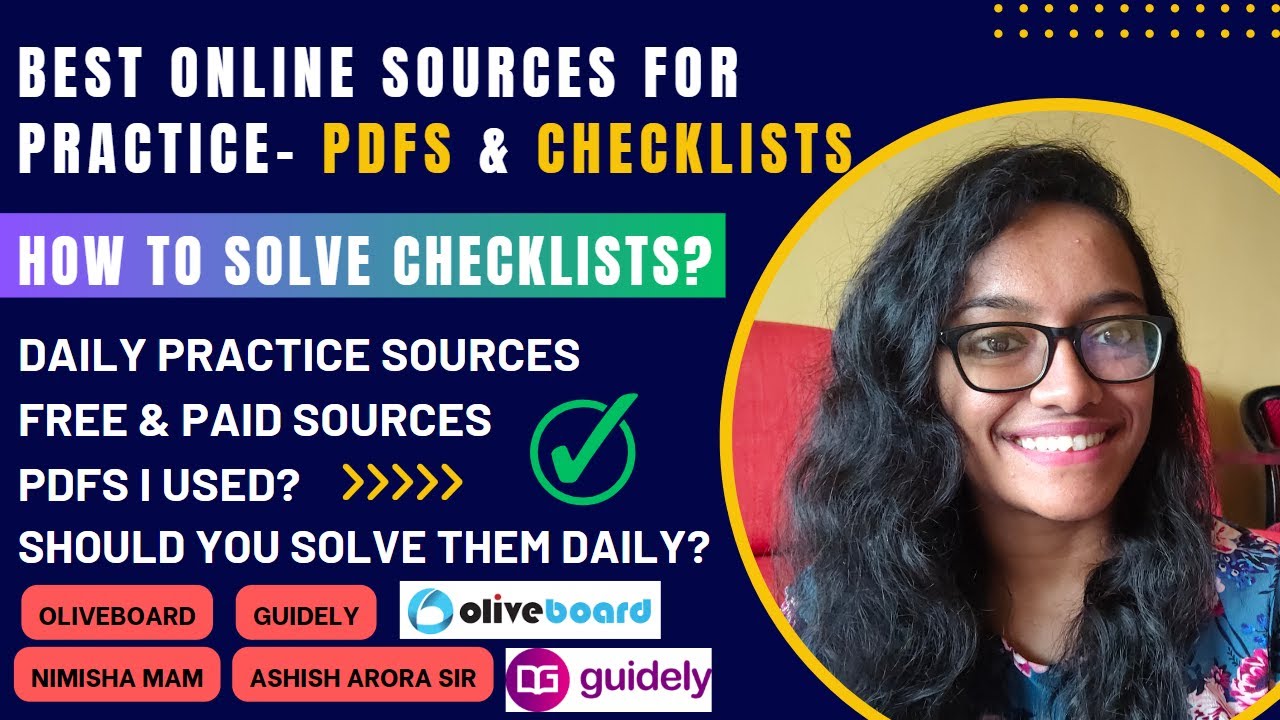 BEST ONLINE sources for Practice- Checklists & PDFs | Oliveboard | Guidely | Ashish arora #ibps