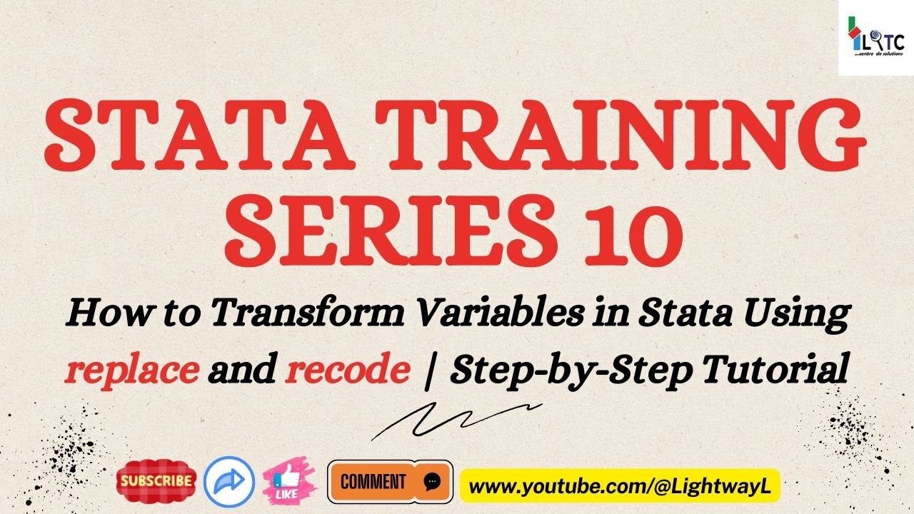 How to Transform Variables in Stata Using replace and recode | Step-by-Step Tutorial