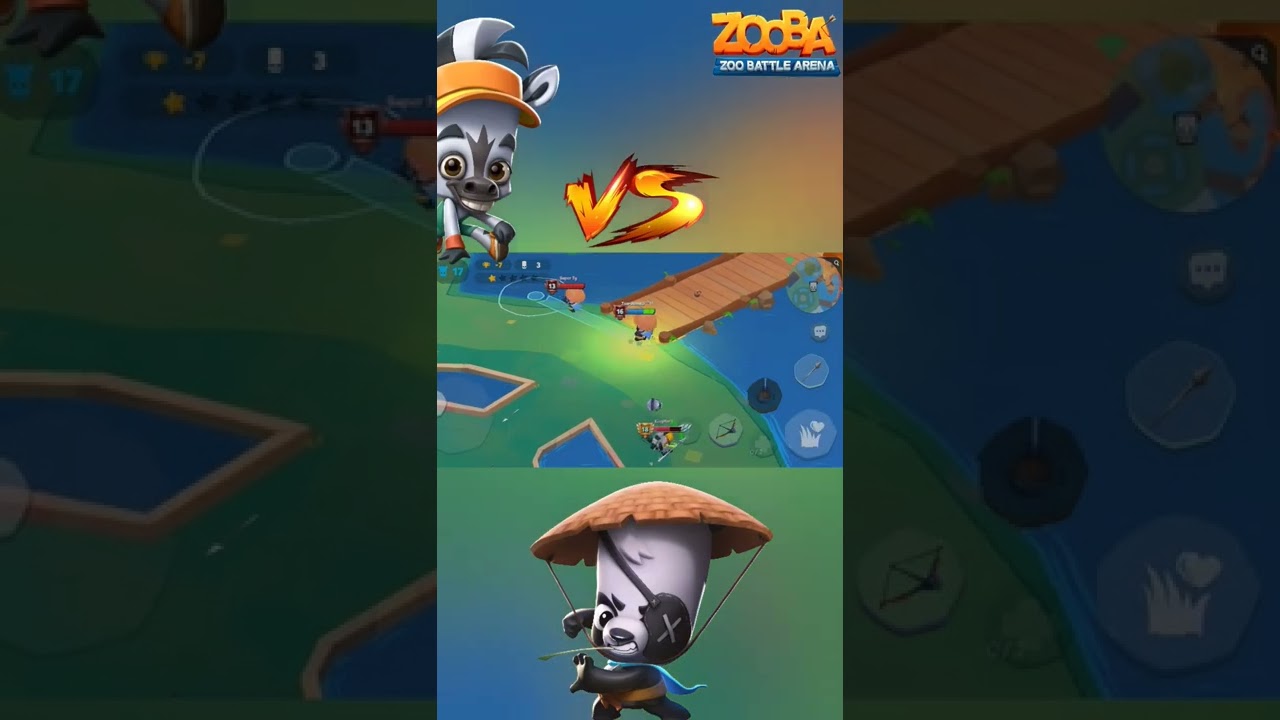 1vs1 / OLLIE LEVEL 16 VS PAOLO LEVEL 18 / ZOOBA ZOO BATTLE ARENA