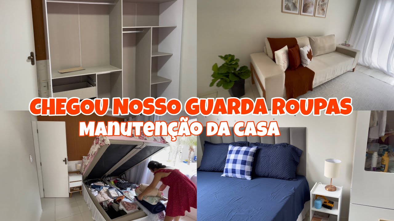 CHEGOU!🥰 MEU TÃO SONHADO GUARDA ROUPAS/ É AINDA MAIS LINDO/ organizei a casa e mudei a cama de lugar