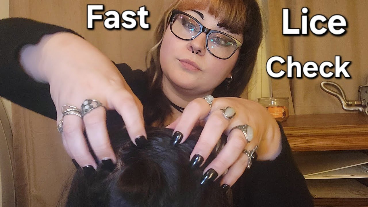 ASMR - Fast & Aggressive Scalp Check, Lice Removal, Massage, Hair Oil Treatment 🍋‍🟩🐛