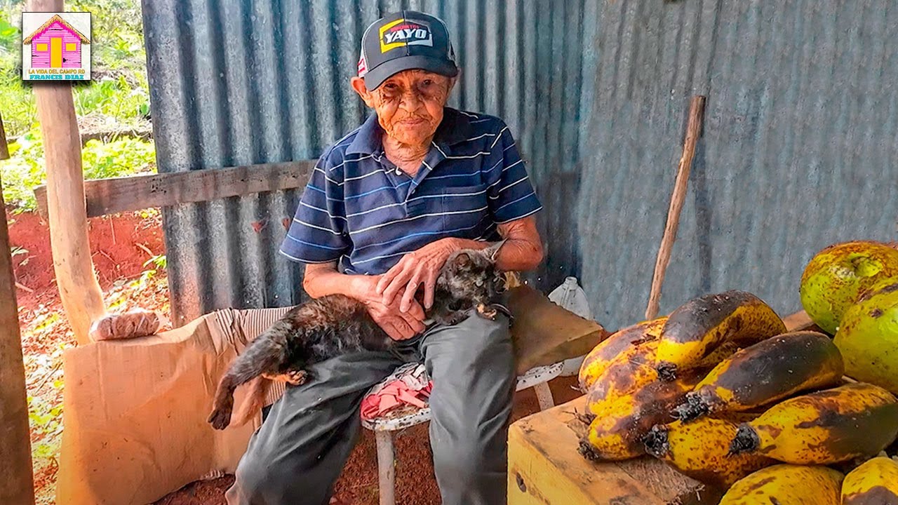 así es un día en LA VIDA DE CHICHE anciano que vive solo en campo dominicano