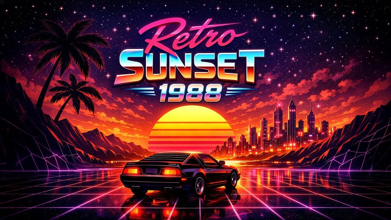Retro Sunset 1988 – Warm Synthwave Horizons