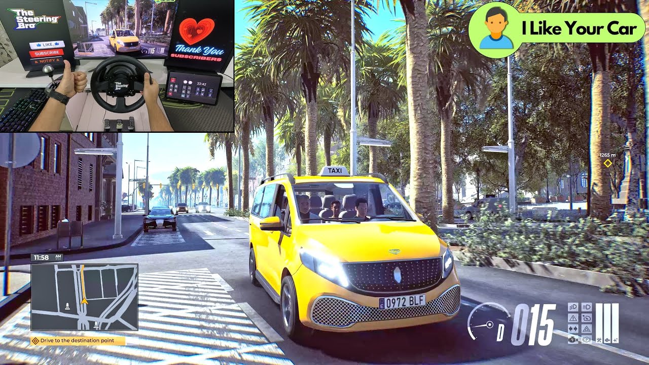 Taxi Life: A City Driving Simulator - Smooth Driving With My New Electric Van | Thrustmaster TX