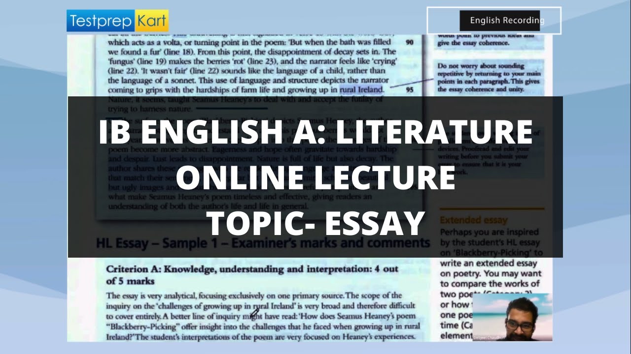 IB English A: Literature | Essay (Online Lecture)