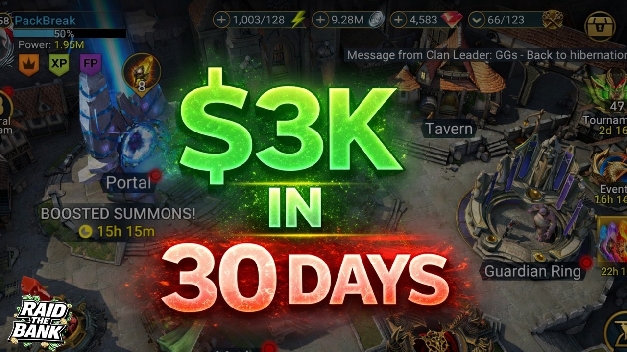 $3,000 in 30 Days on a NEW Raid: Shadow Legends Account