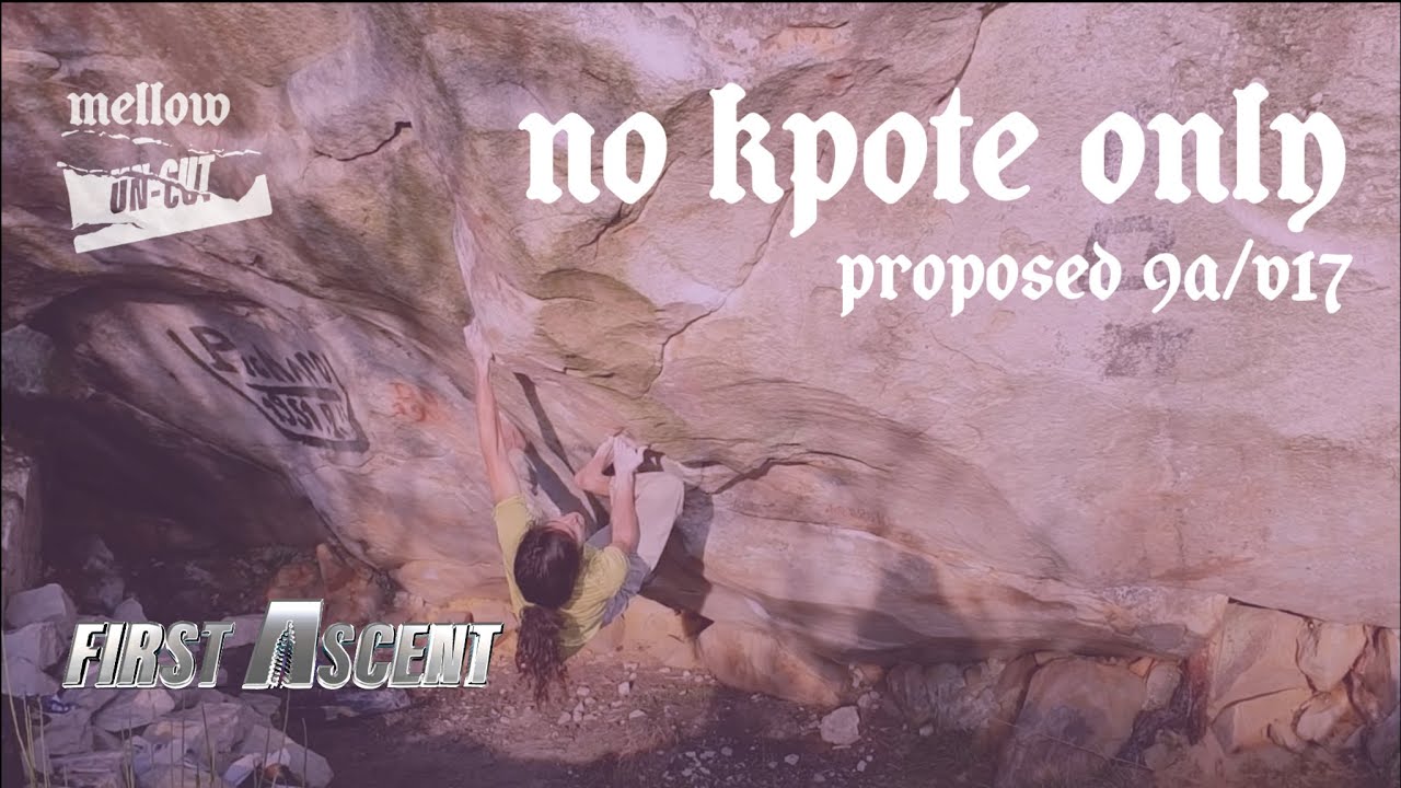 UNCUT: Barefoot Charles Albert - No kpote only (proposed 9A/V17) First Ascent