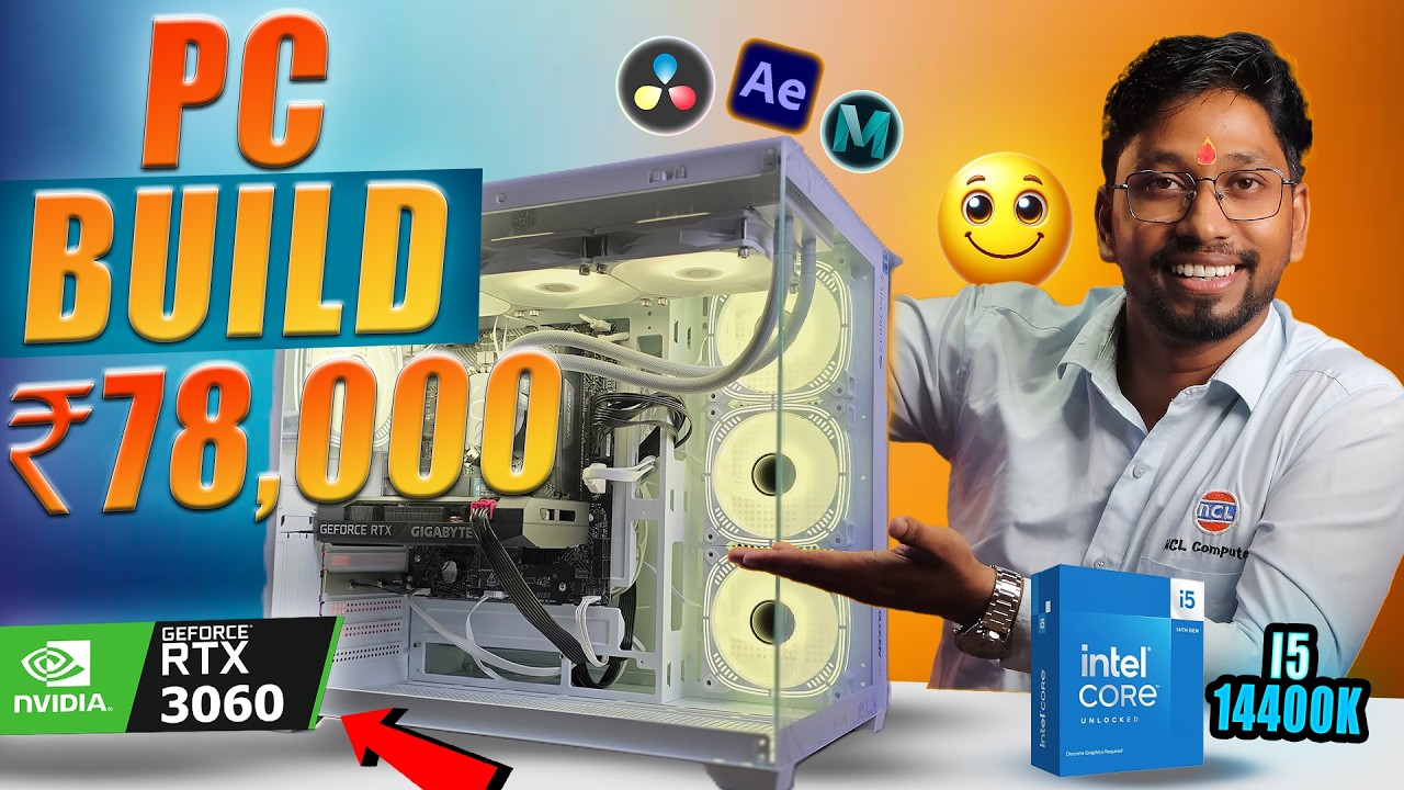 Under ₹80K 4K Video Editing PC Build in 2025 | Best Gaming & Streaming PC Setup