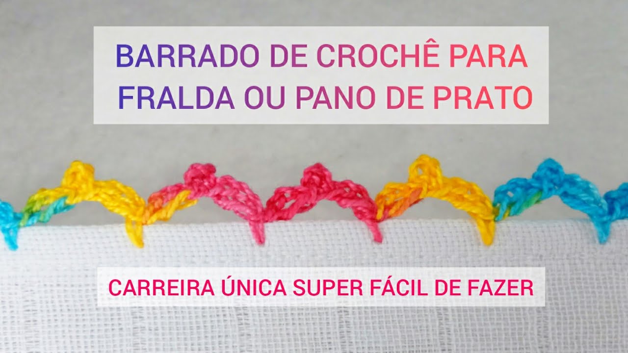 BARRADO/BICO DE CROCHÊ EM FRALDA LINDO, DELICADO E SUPER FÁCIL #56