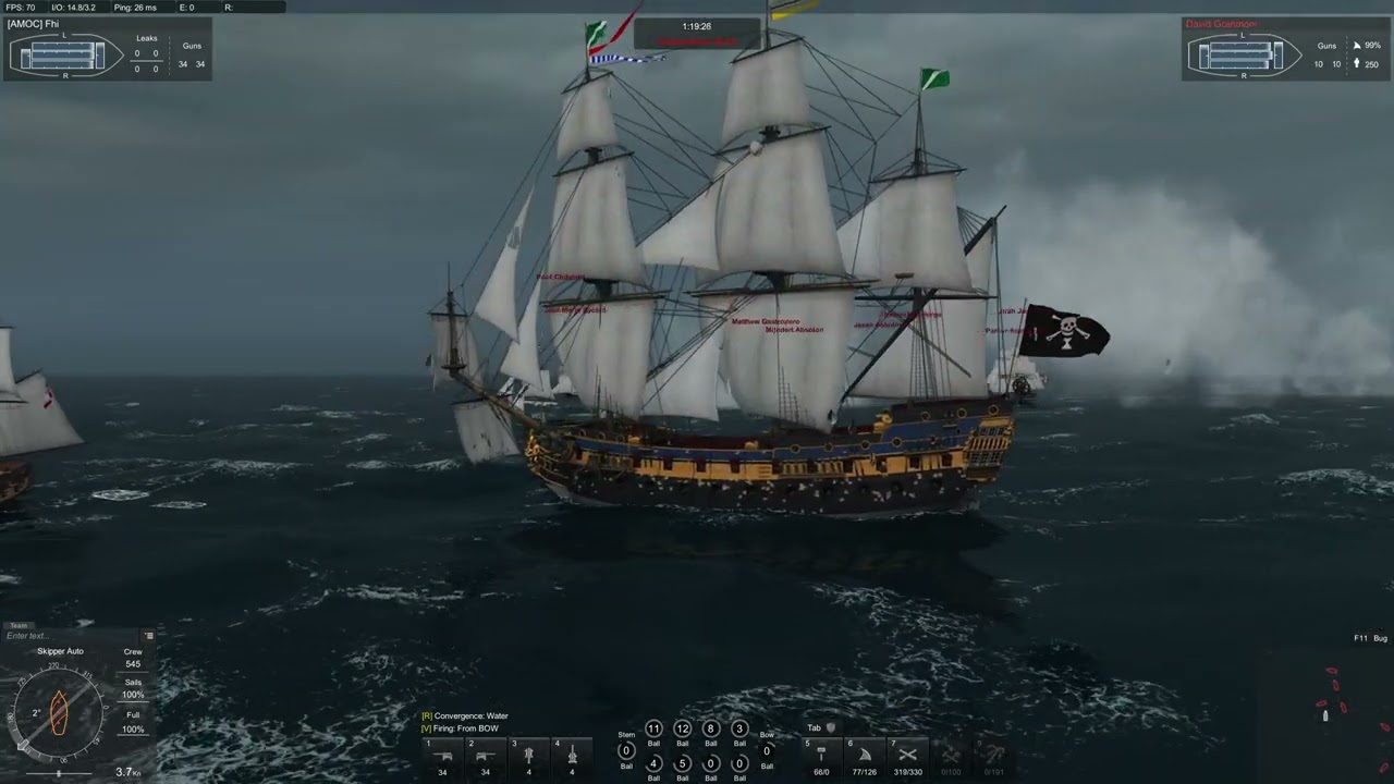 Wapen Von Hamburg vs 17 small ships - Naval Action