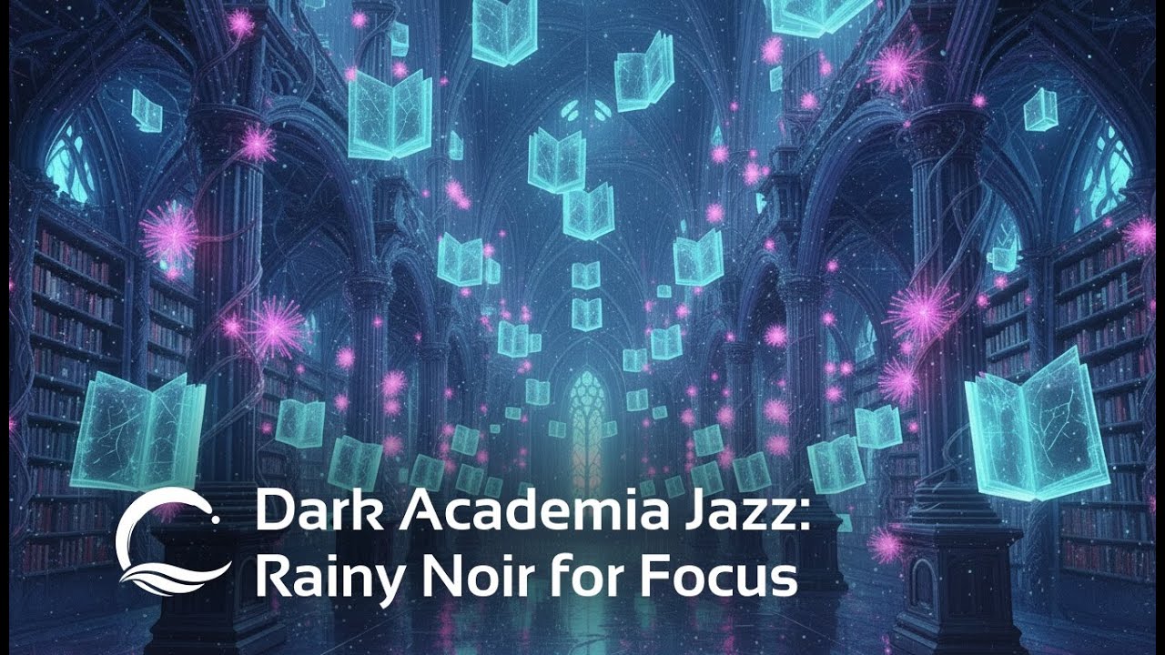 Dark Academia Jazz: Rainy Noir for Focus | Moody Jazz for Late-Night Reading & Deep Work, Full Album