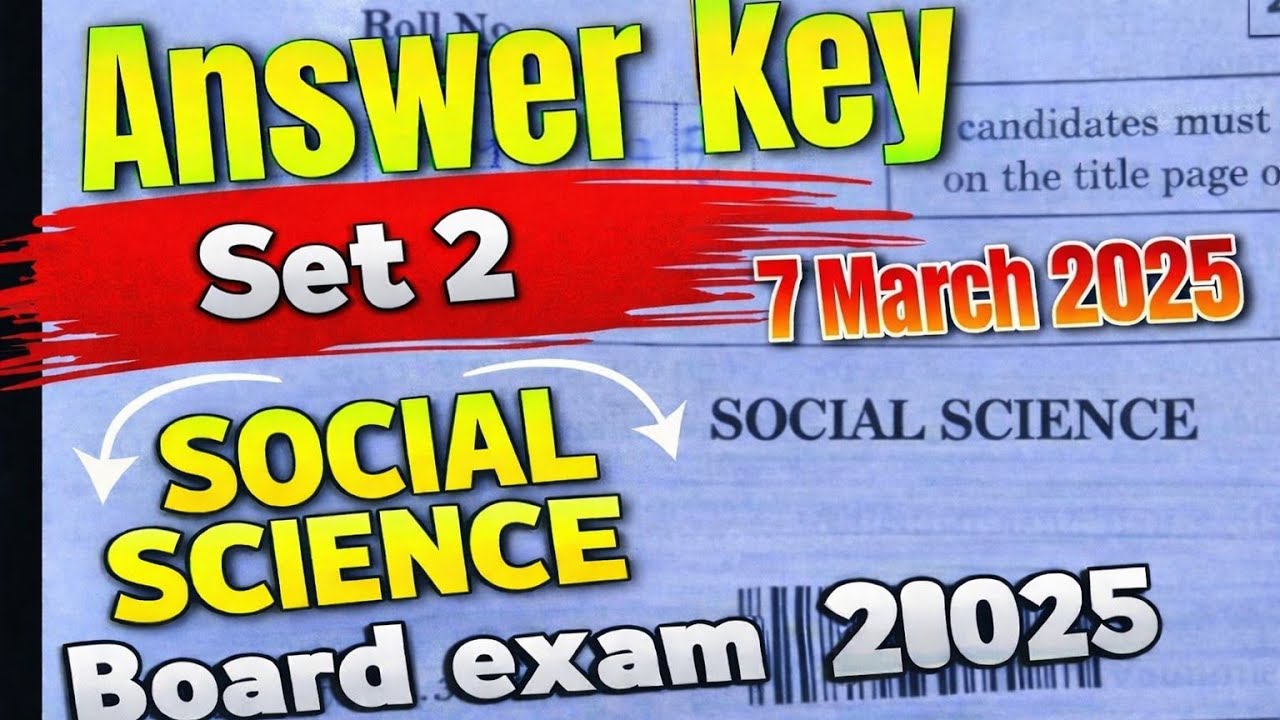 class 10 set 2 sst 2026 answer key / cbse board exam 2026 / social science Answer Key 2026 / 7 march