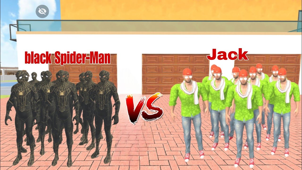 😈 black Spider-Man gang vs Green Jack Gang in indian theft auto simulator 💥