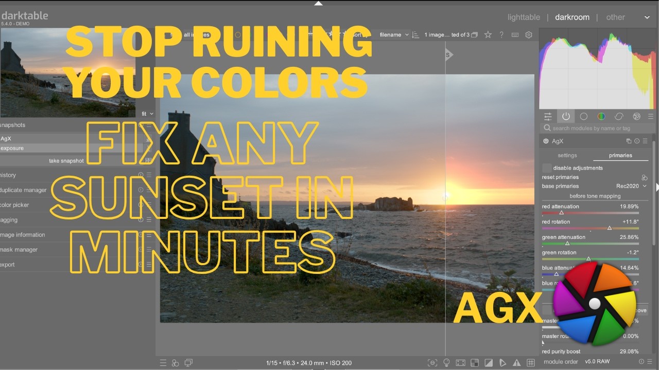 Stop Ruining Your Colors &mdash; Fix Any Sunset in Minutes (Darktable / AgX)