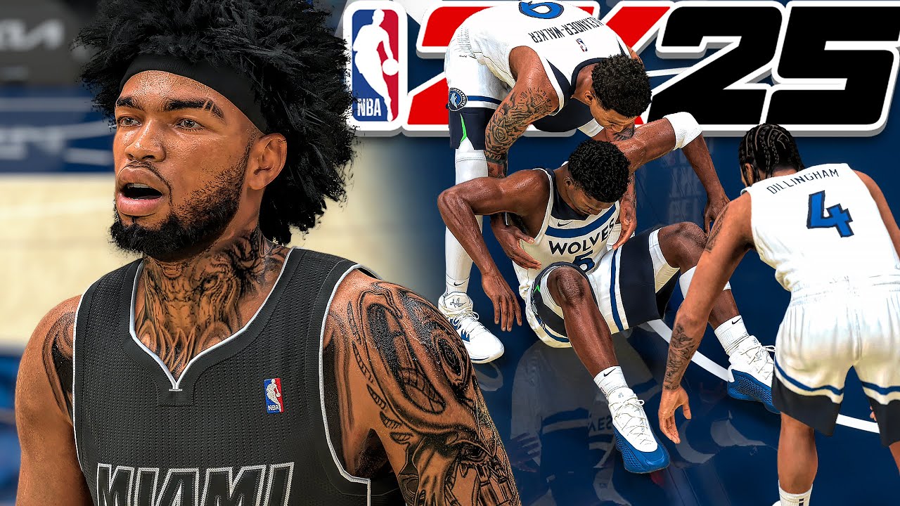 NBA 2K25 MyCAREER - Тайлер ТРАВМИРОВАННЫЙ Энтони Эдвардс - выбыл Роб Диллингем