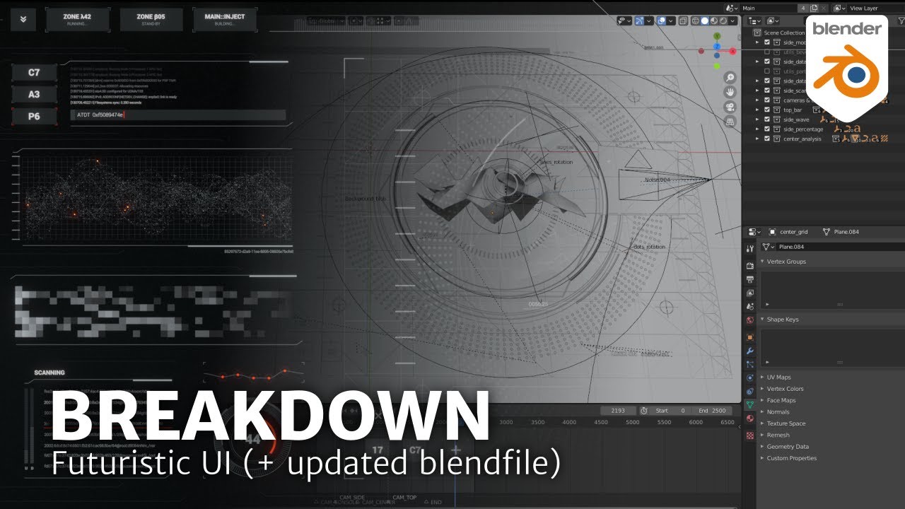 Futuristic UI Blendfile Breakdown