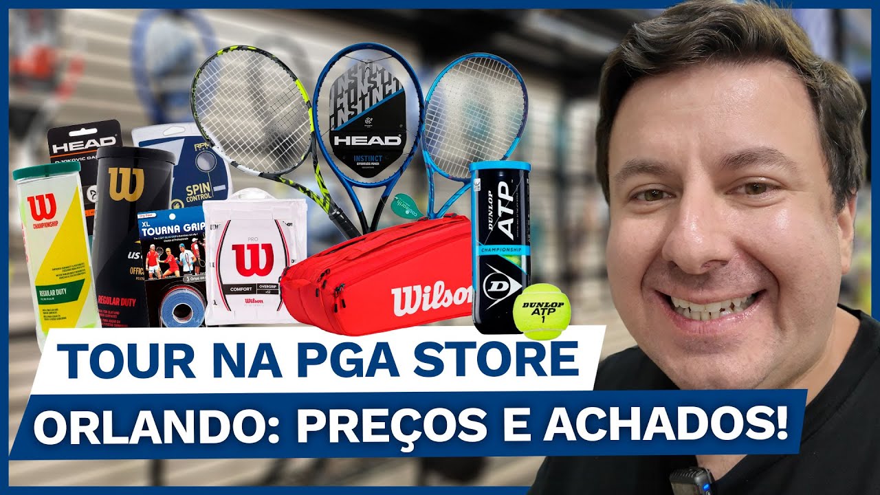 PREÇOS DE 2025: ACHADOS DE TENNIS E ACESSÓRIOS NA PGA SUPER STORE ORLANDO | ROTEIRO EM ORLANDO