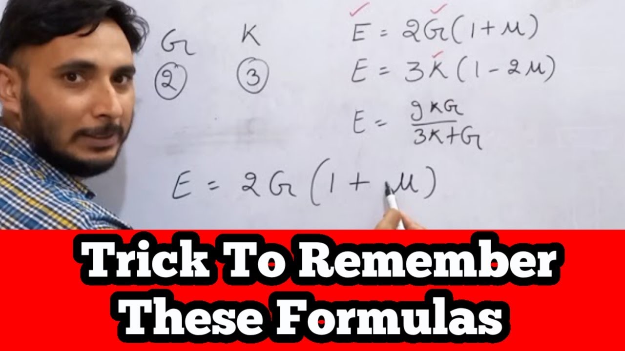 Elastic Constant relations Trick || Elastic constant relationship formulas